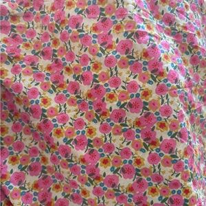 NATURAL LIFE Floral Queen Fitted  Sheet 100% cotton - Pink and Yellow